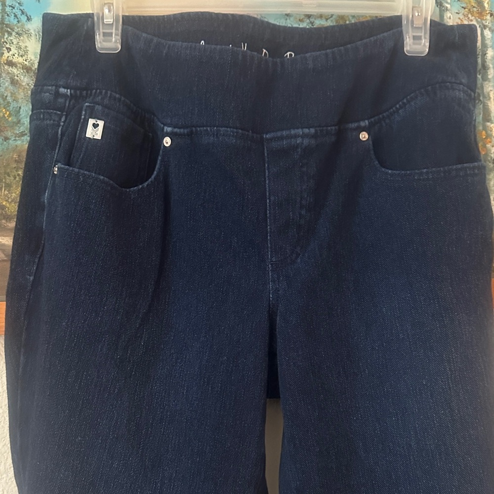 Belle Women's 14P Dark Blue cropped Jeans - Picture 3 of 8